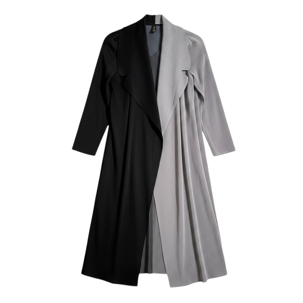 Vanite Couture Pleated Color Block Ombré Dress